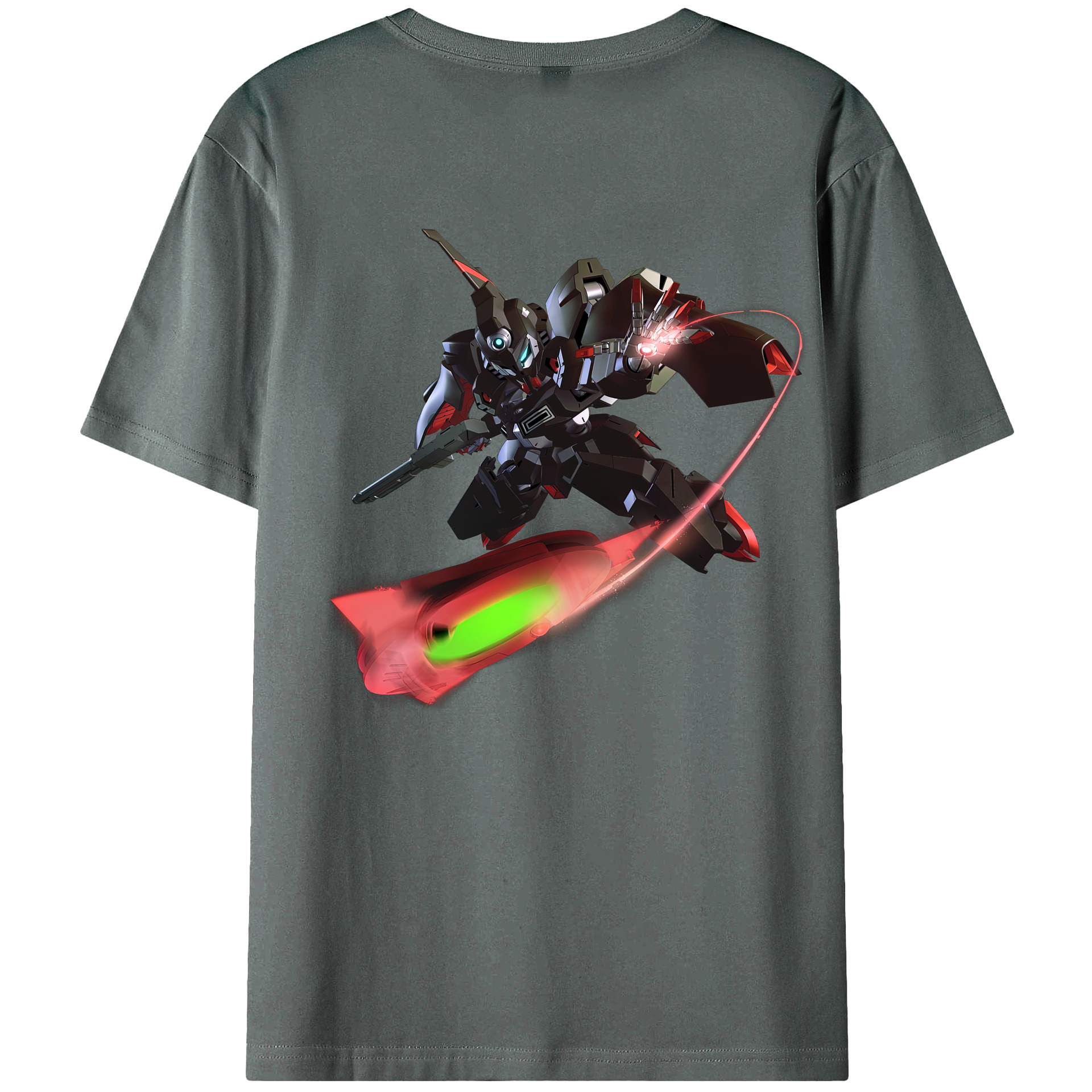 （画像用） 機動戦士ガンダム Mobile Suit Gundam 綿100％ メンズ半袖Tシャツ（バックプリント） 通気性